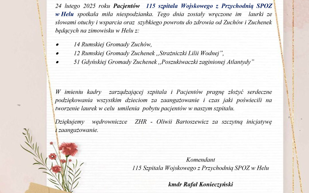 Podziękowania